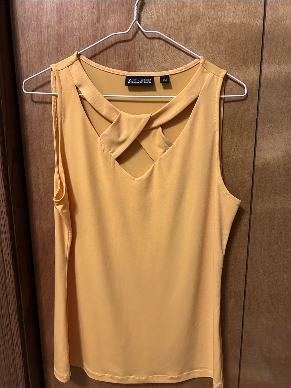 Zanella Crisscross Neck Sleeveless Top - Mustard